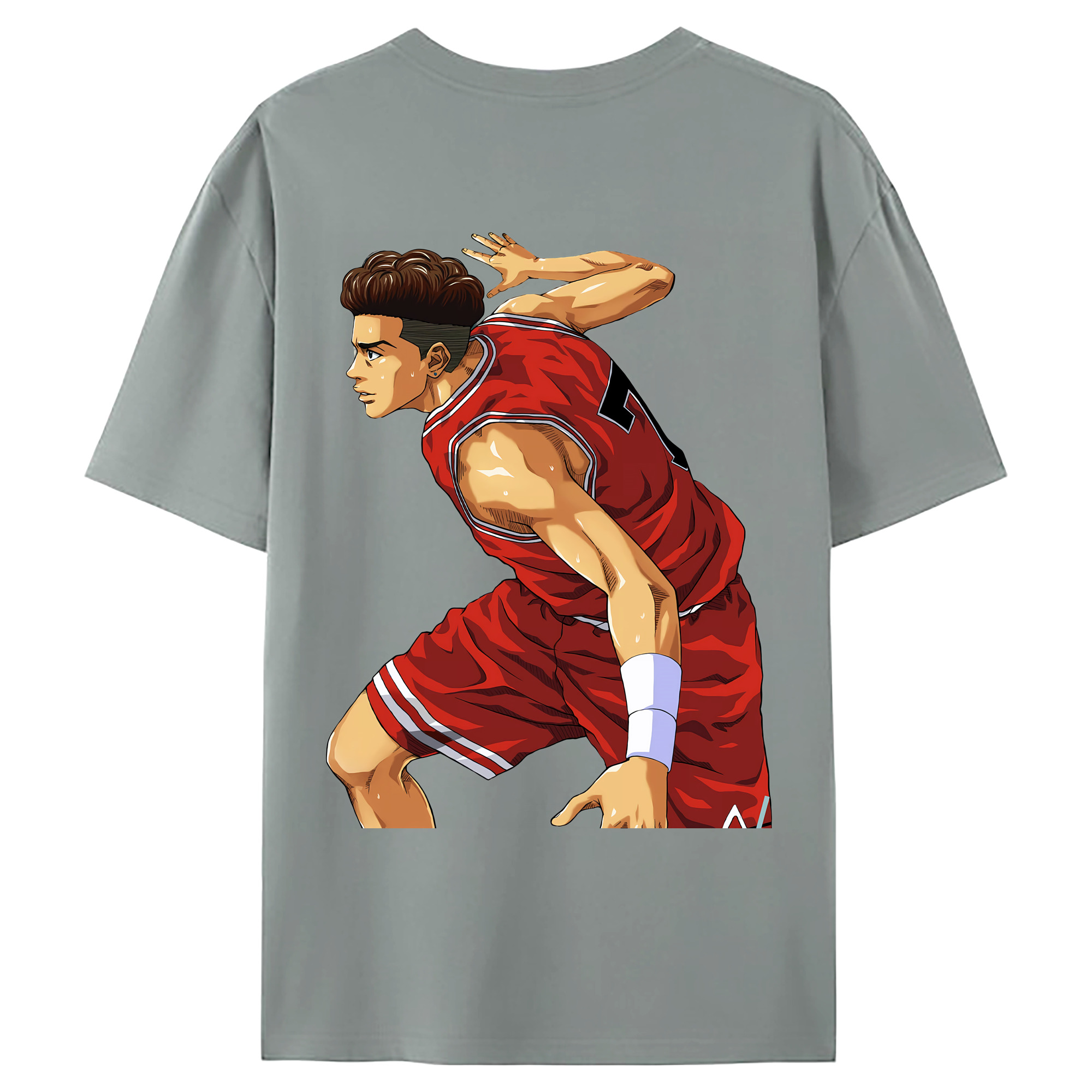 （画像用） SLAM DUNK／スラムダンク 綿100％ メンズ半袖Tシャツ（バックプリント） 通気性